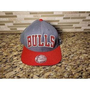 Chicago Bulls Hat Mitchell & Ness Cap NBA Basketball Adjustable Strapback